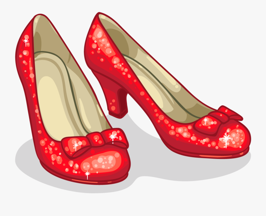 Clip Art Image Of Ruby Red Slippers - Cartoon Wizard Of Oz Red Slippers, Transparent Clipart