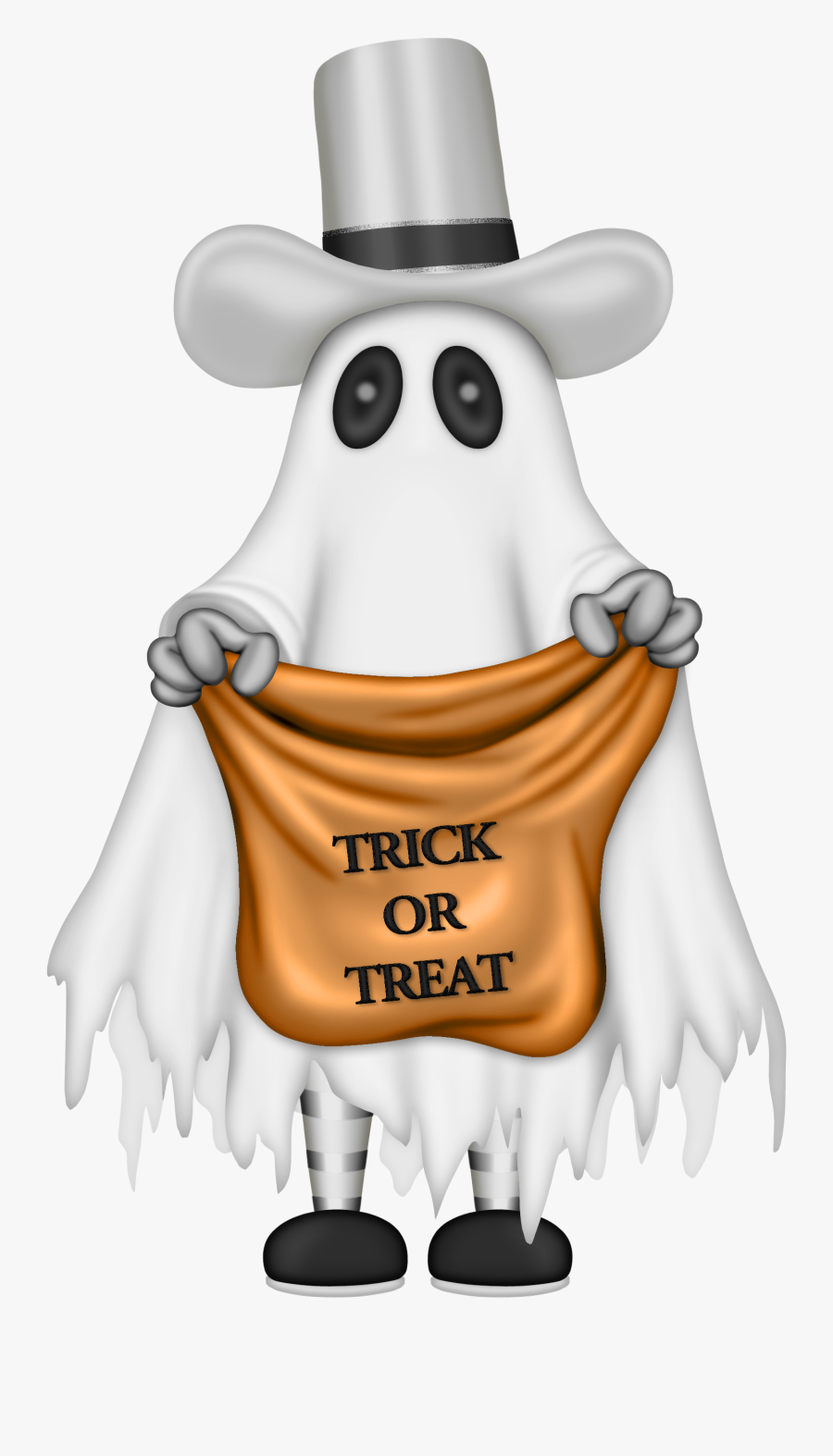 Transparent Trick Or Treat Candy Clipart - Halloween Ghost Trick Or Treat, Transparent Clipart