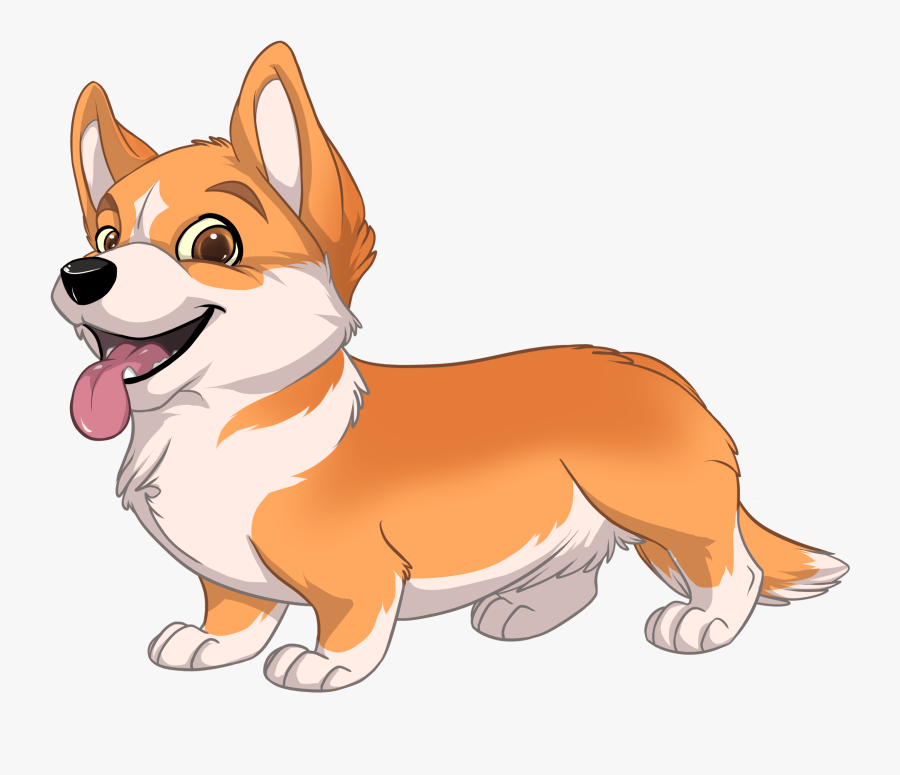 Corgi Clipart Corgi Puppy - Corgi Dog Cartoon Vector, Transparent Clipart