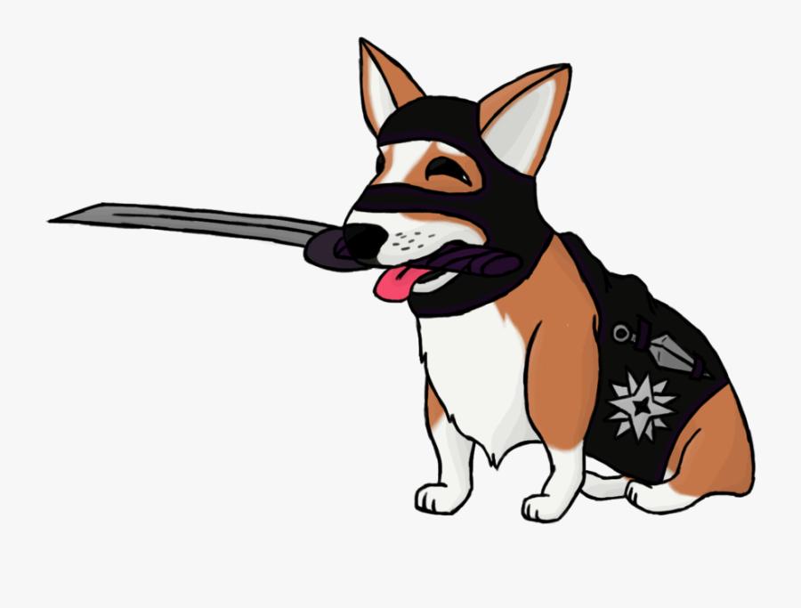 Ninja Corgi By Big Red Hothead - Ninja Corgi, Transparent Clipart