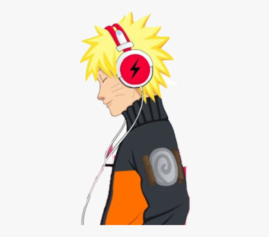 #naruto Listening Music - Naruto Listening To Music, Transparent Clipart