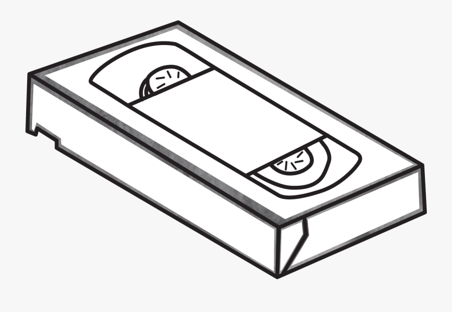 Transparent Cassette Tape Clipart - Video Tape Clipart Black And White, Transparent Clipart