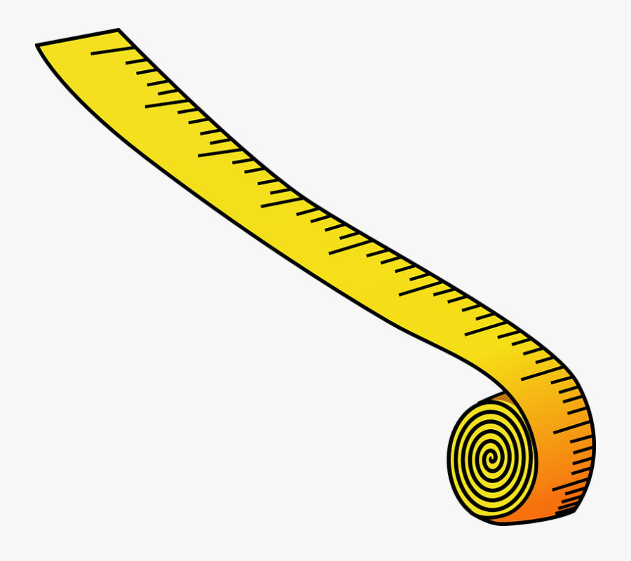 Yellow Clipart Tape Measure - Measuring Tape Clipart, Transparent Clipart