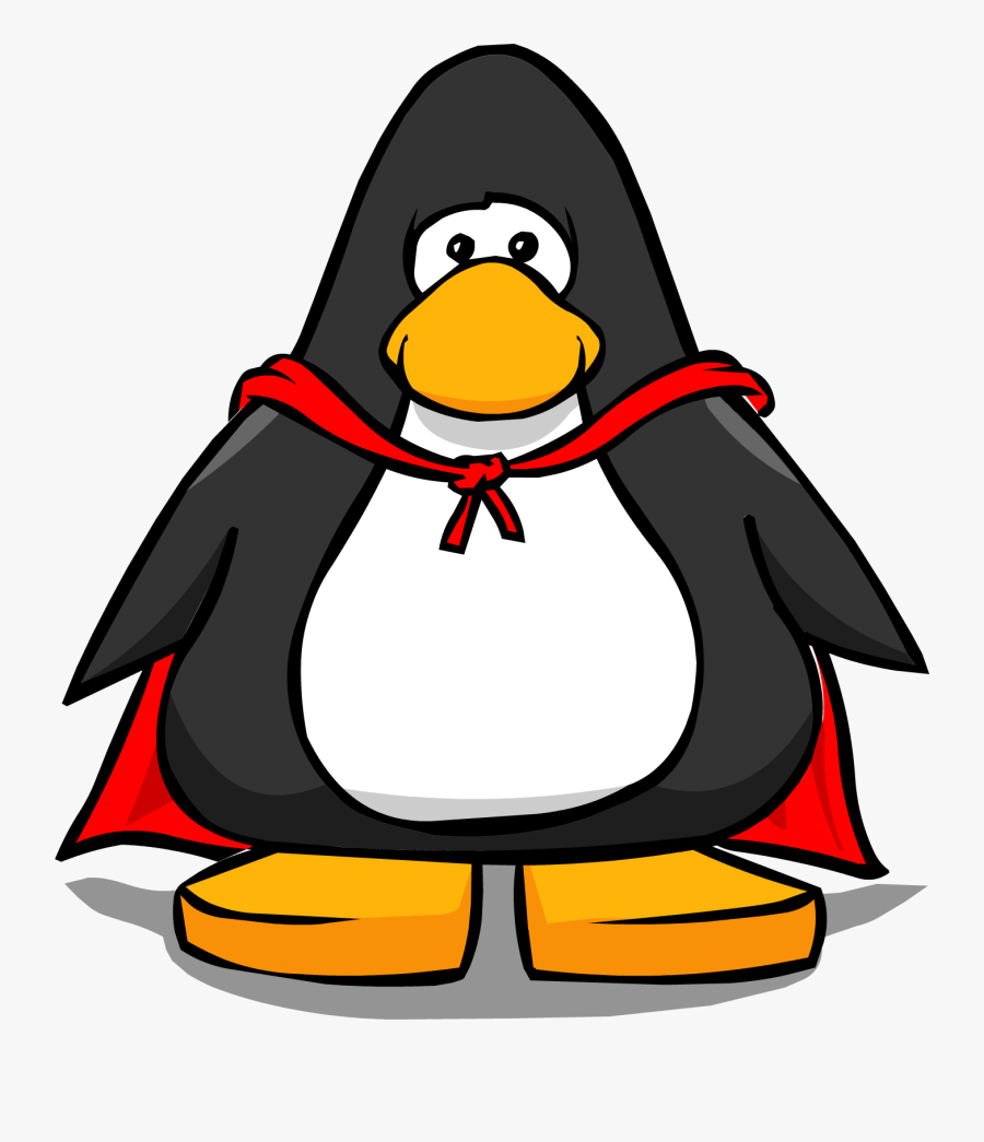 Cape Clipart Club Penguin - Penguin With Santa Hat, Transparent Clipart