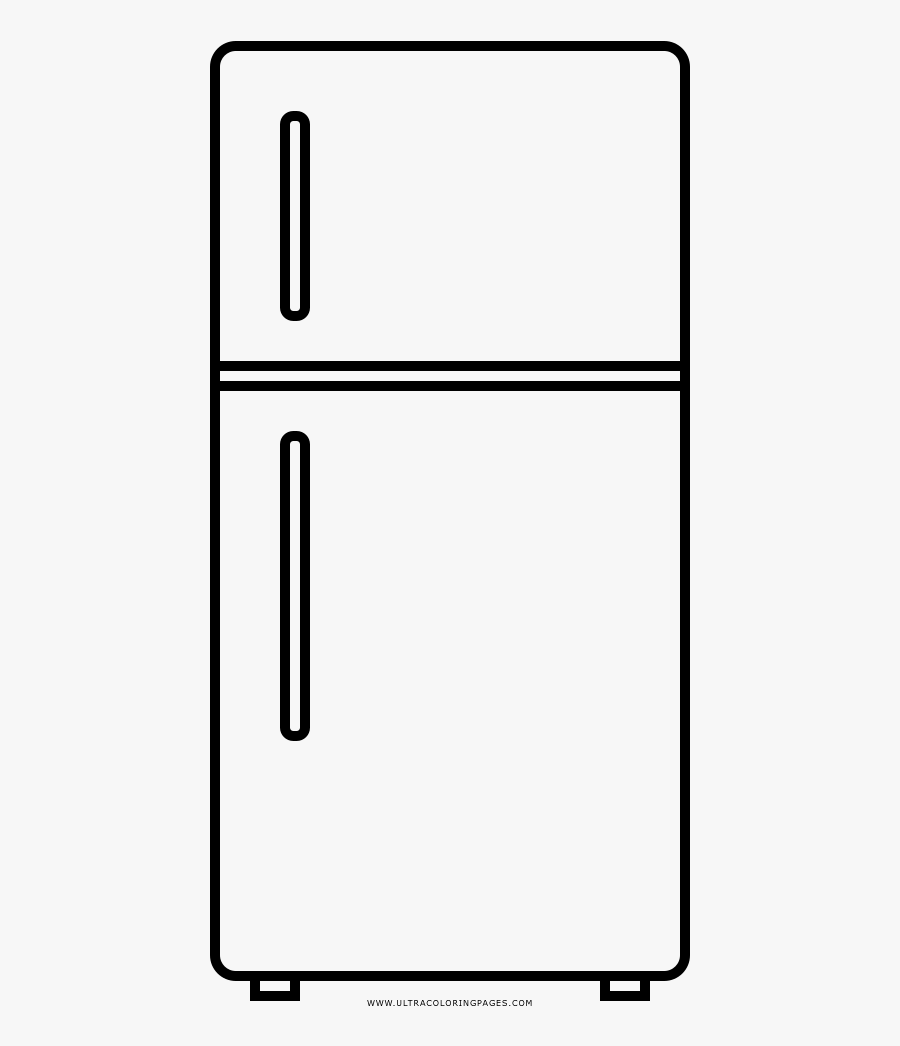 Clip Art Refrigerator Clipart Black And White Fridge Doodle Png | The ...