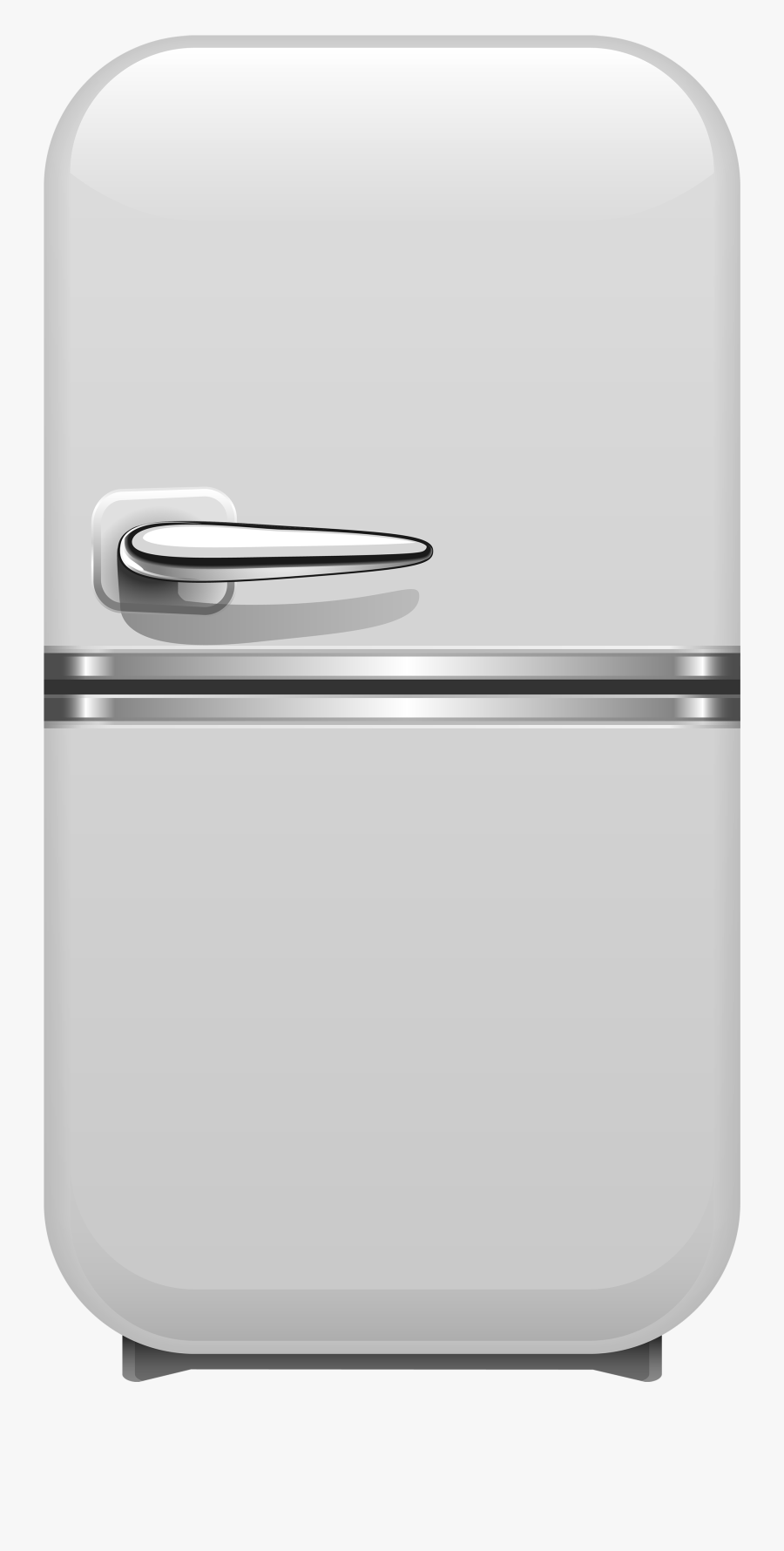 White Retro Fridge Png Clipart - Fridge Clip Art Transparent Background, Transparent Clipart