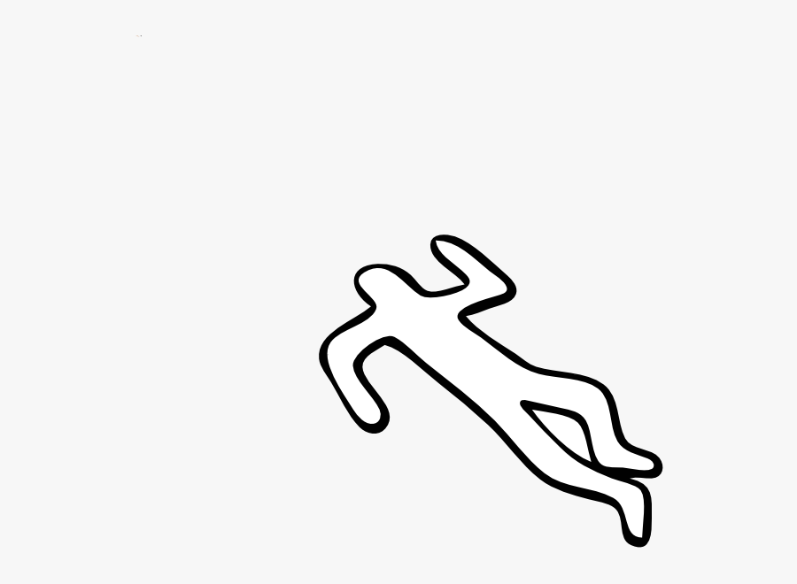 Transparent Stick Figure Clipart - Dead Body Outline Png, Transparent Clipart