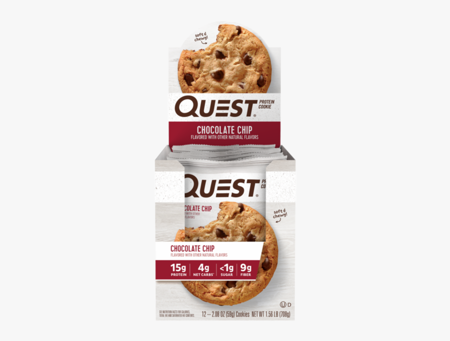 Chocolate Chip - Protein Quest Oatmeal Chocolate Chip Cookies, Transparent Clipart