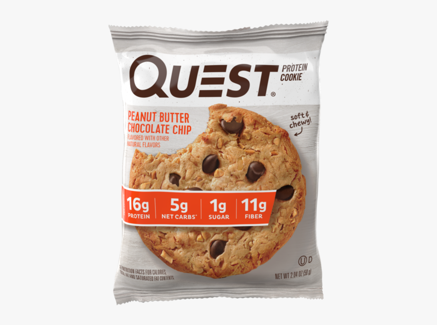 Peanut Butter Chocolate Chip - Quest Chocolate Chip Protein Cookie, Transparent Clipart