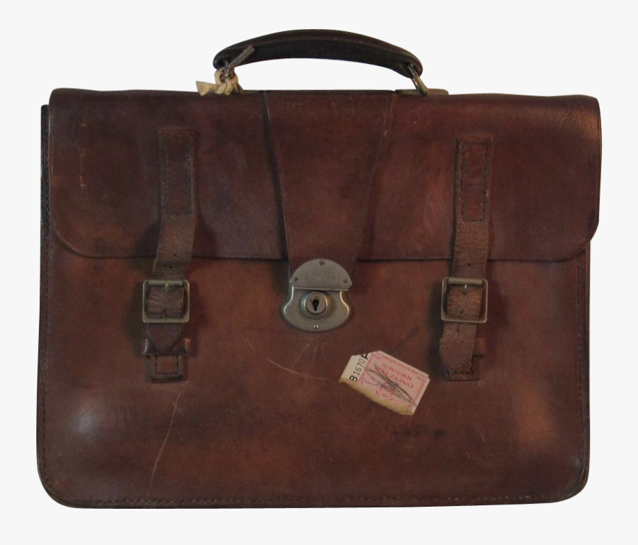 Clip Art English Leather Valise Attache - Attache Case Old, Transparent Clipart