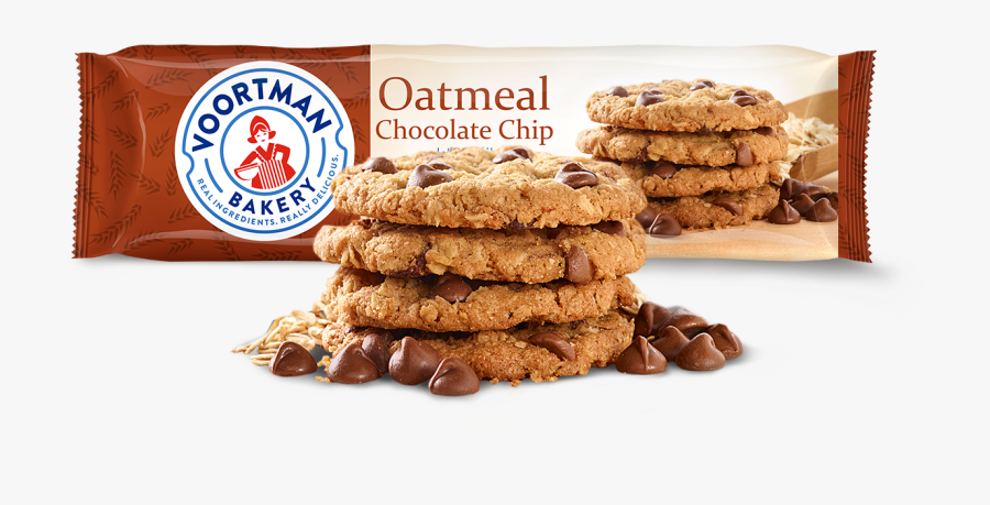 Oatmeal Chocolate Chip - Voortman Oatmeal Chocolate Chip Cookies, Transparent Clipart