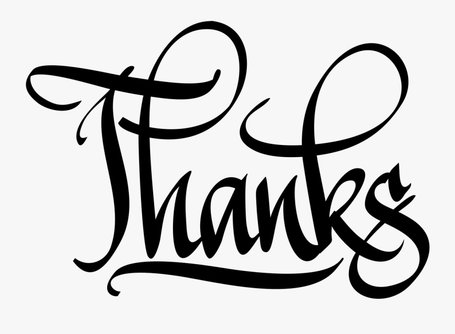 Thanks, Digital Calligraphy - Thanks Clip Art, Transparent Clipart