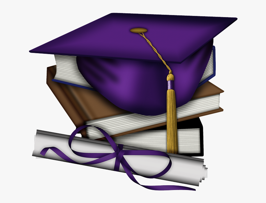 Transparent High School Diploma Png - Purple Graduation Cap Clipart, Transparent Clipart