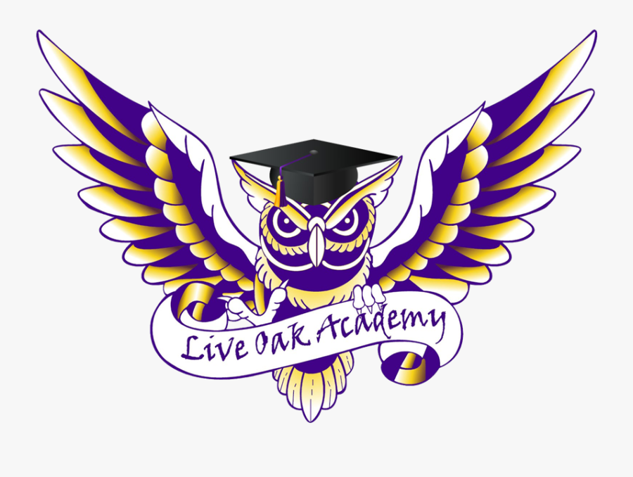 Graduation Cap & Gown - Live Oak Academy Kyle Tx Mascot, Transparent Clipart