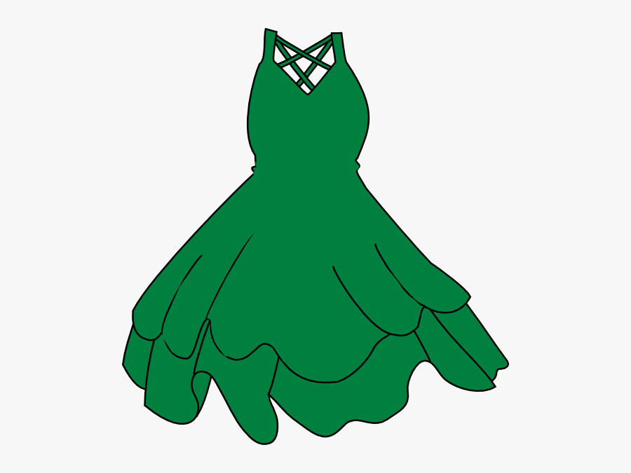 Green Dress Clip Art - Black Dress Clip Art, Transparent Clipart