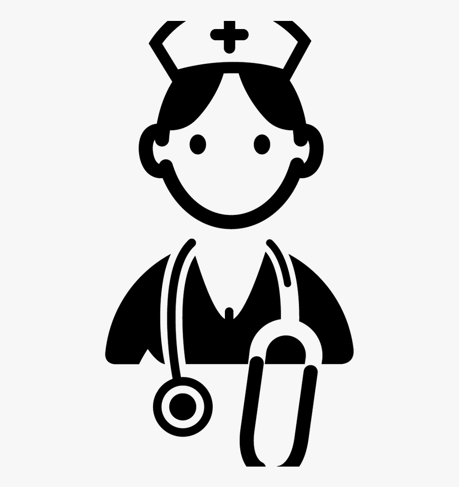 Collection Of Nursing Black And White - Transparent Nurse Clipart Png, Transparent Clipart