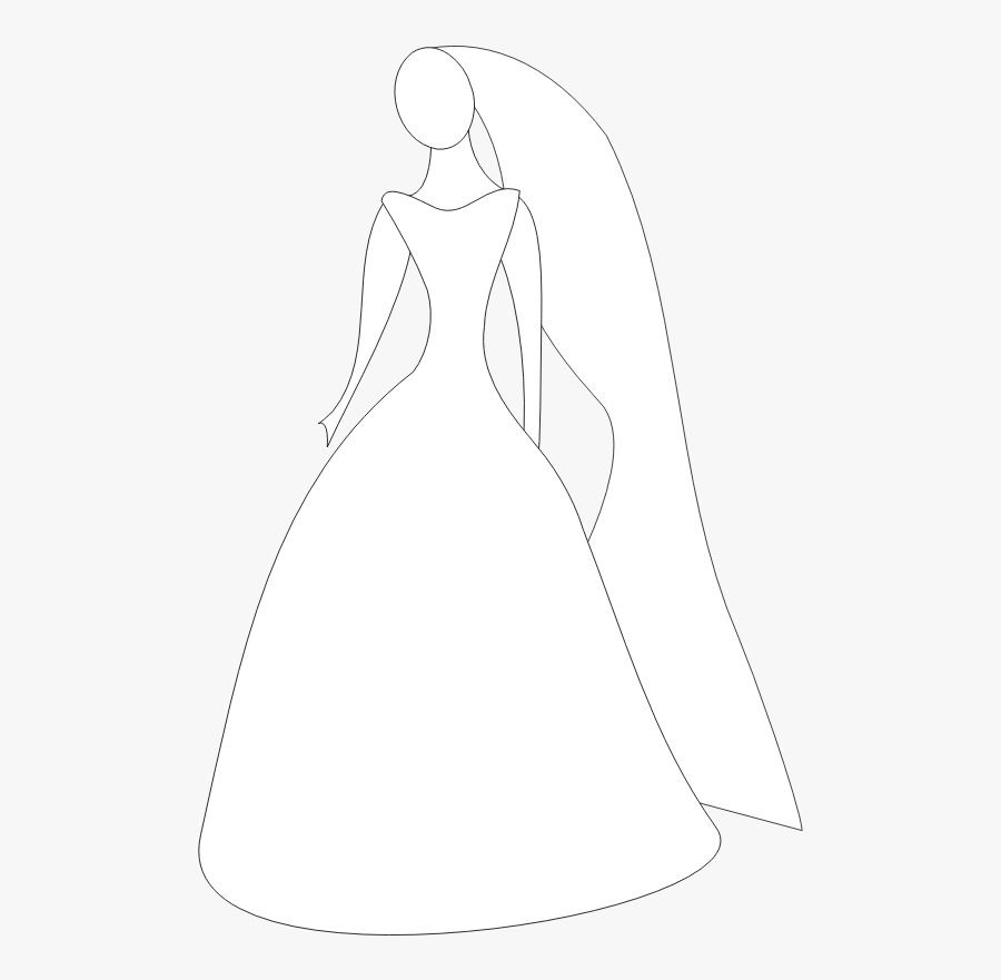 Clipart - Bride - Bride Silhouette Clip Art, Transparent Clipart