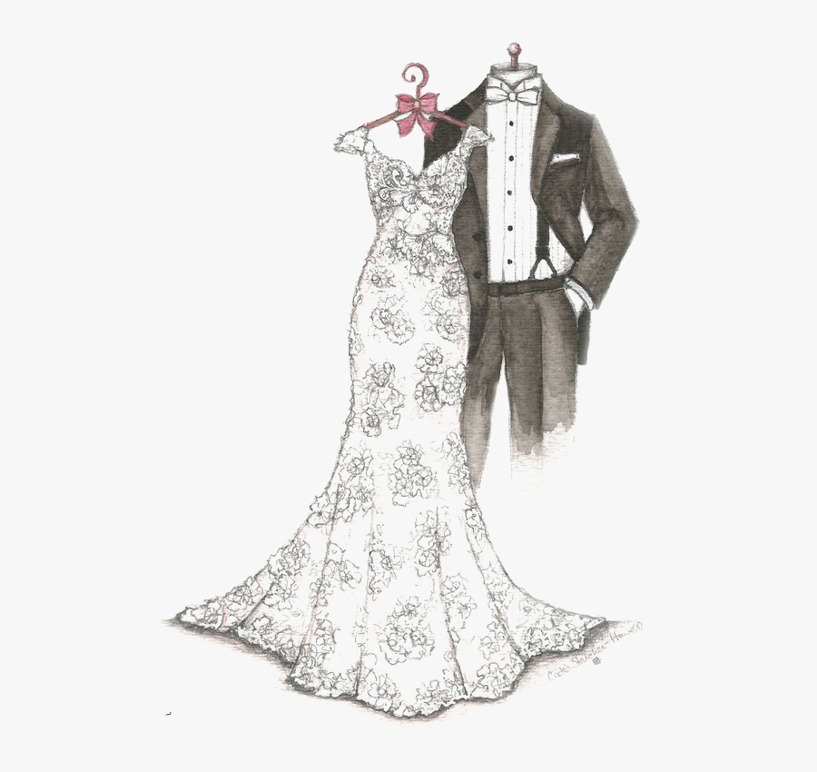 Sketch Gift My Wedding Dreamlines Dress Dresses Clipart - Dress Sketch Png, Transparent Clipart
