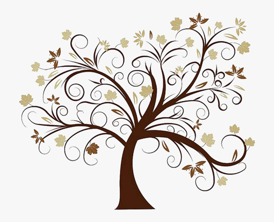 Leaning Brown Family Tree - Family Tree Roots Background, Transparent Clipart