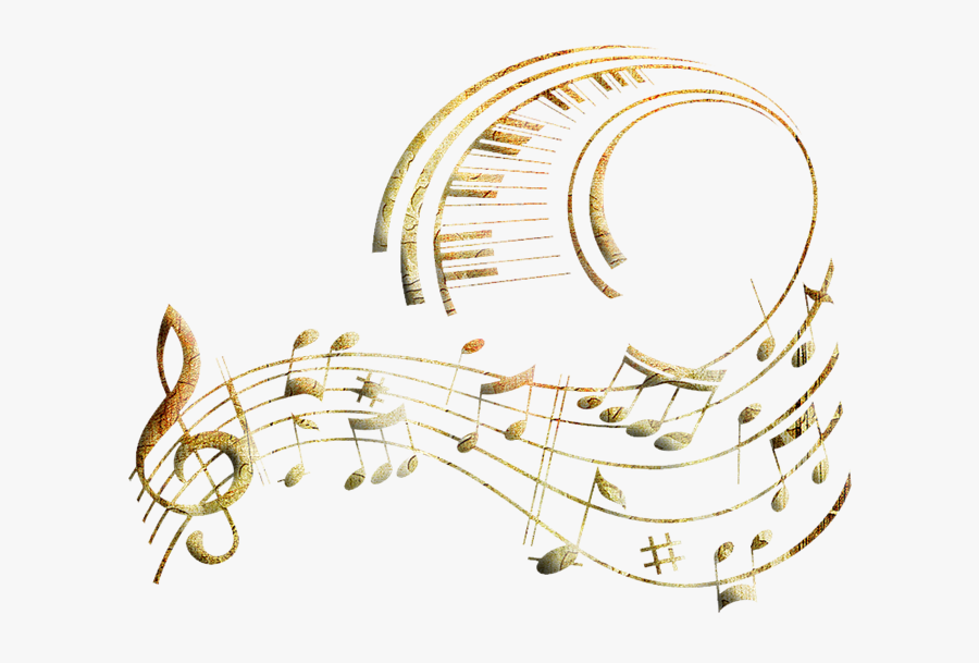 Music Notes Clipart Soundtrack - Gold Music Notes Transparent ...