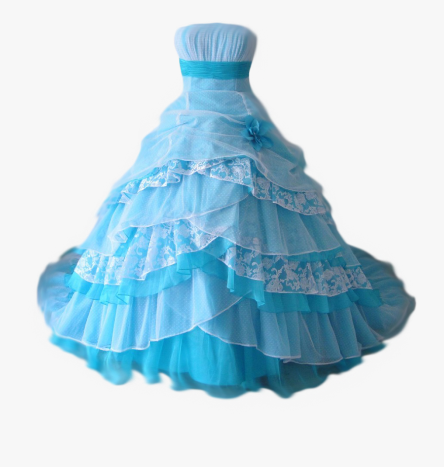 Colorful Wedding Gown Clip Art Sketch - Transparent Princess Dress Png