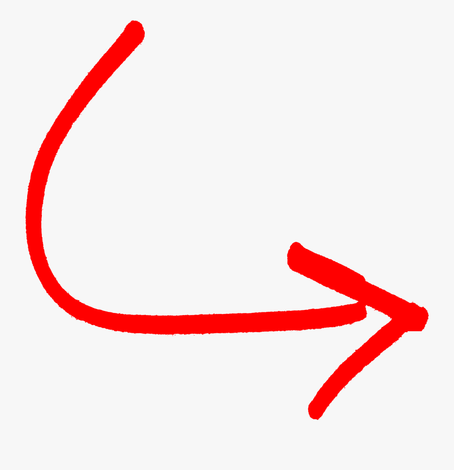 Curved Arrow Png Transparent - Curved Red Arrow Png, Transparent Clipart