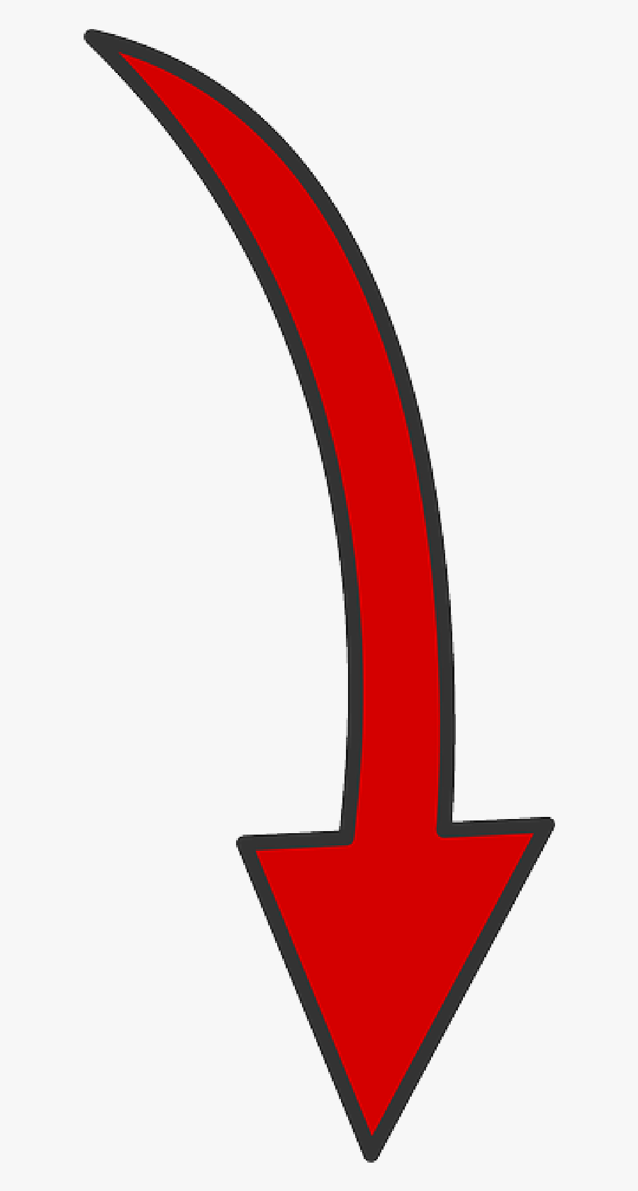 Red Curved Arrow Png , Transparent Cartoons - Red Curved Arrow Png