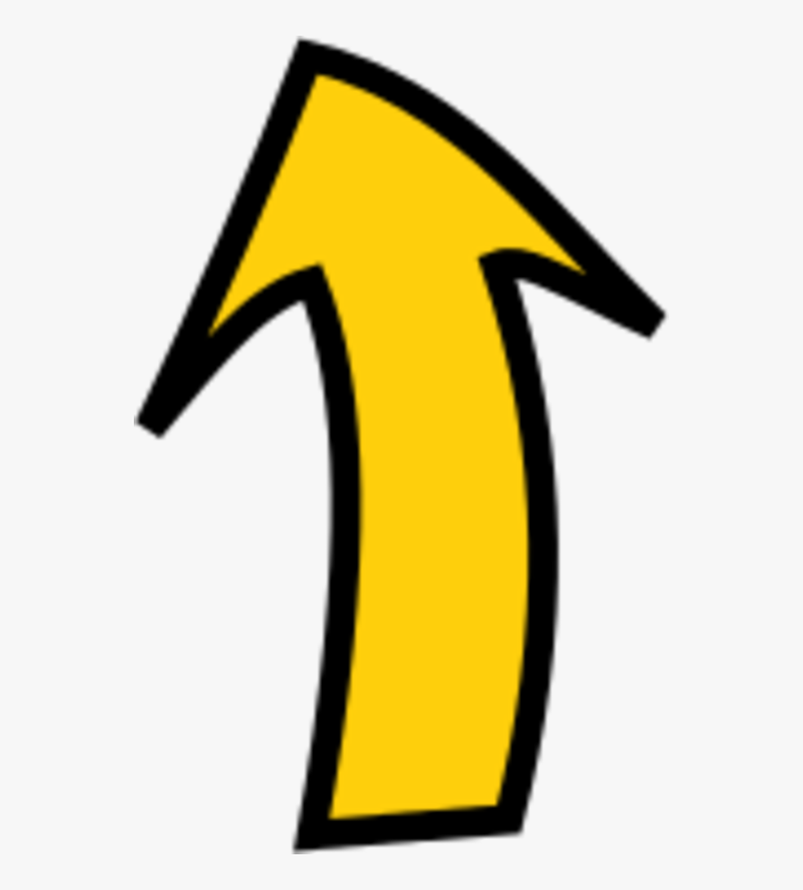 Arrow Pointing Up - Yellow Arrow Transparent Background, Transparent Clipart