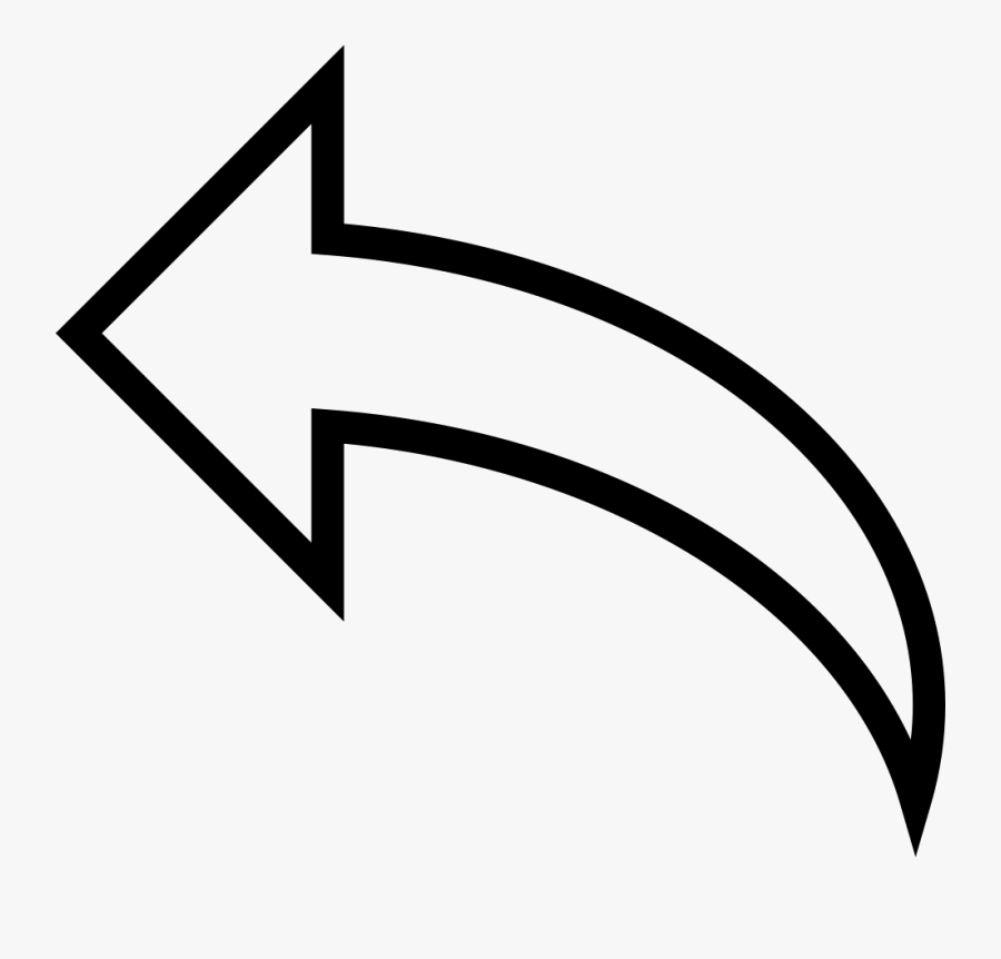 Download Back Curved Svg Icon - Curved Arrows White Png , Free Transparent Clipart - ClipartKey