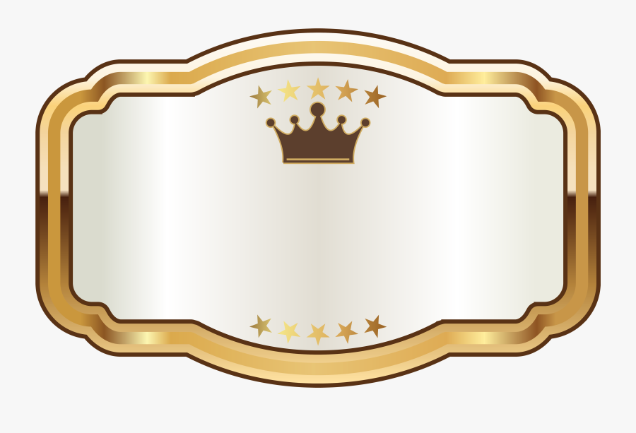 Transparent Gold Glitter Crown Clipart - Banner Name Plate Design Png, Transparent Clipart