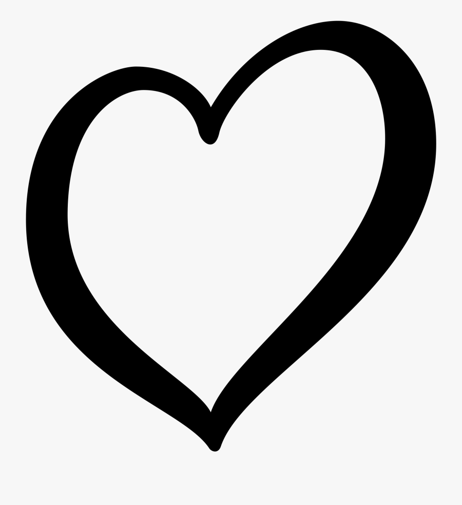 Heart Png Outline Black Clipart Image - Outline Black Heart Png, Transparent Clipart