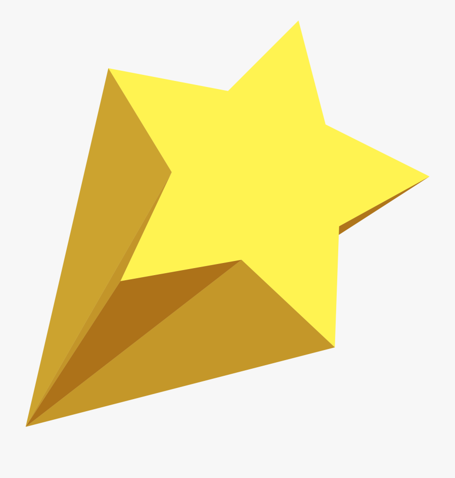 Shooting Stars Clip Art - Transparent Yellow Shooting Star, Transparent Clipart