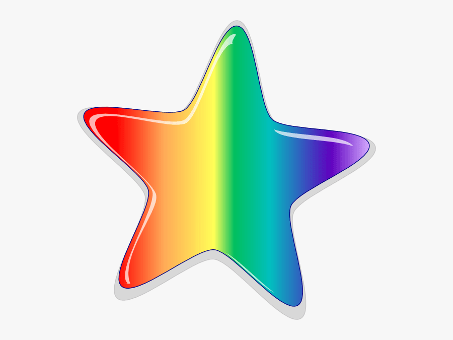 Shooting Star Clipart Rainbow - Rainbow Star Clipart, Transparent Clipart