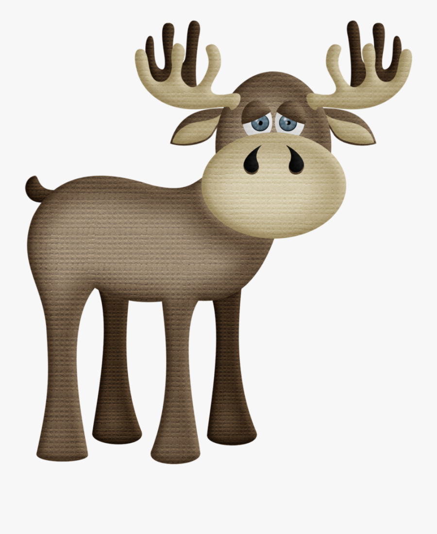 Aw Woodland Moose - Woodland Forest Animals Clipart, Transparent Clipart