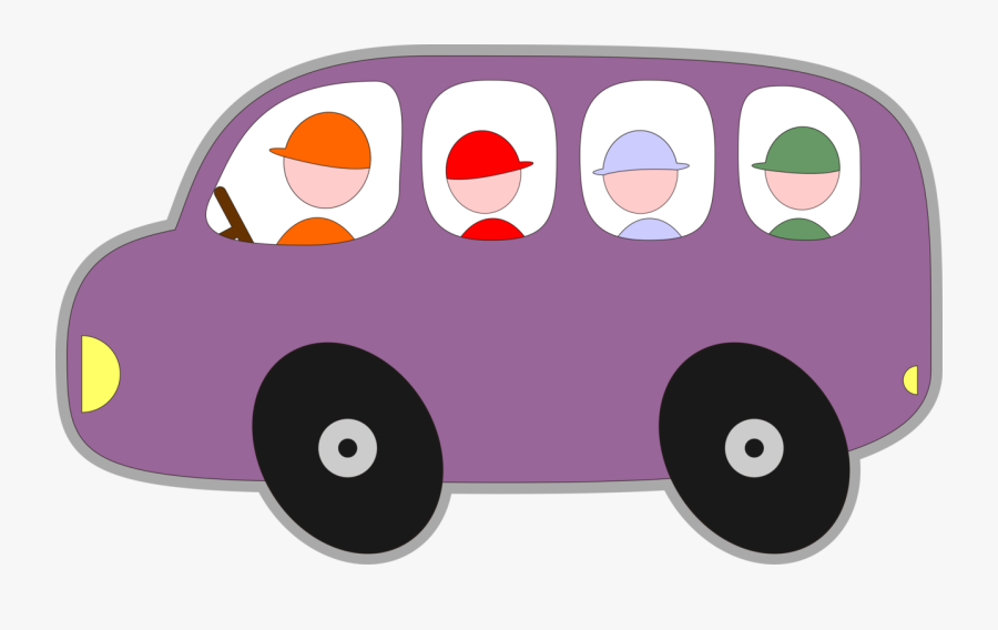 Pink,purple,headgear - Bus, Transparent Clipart