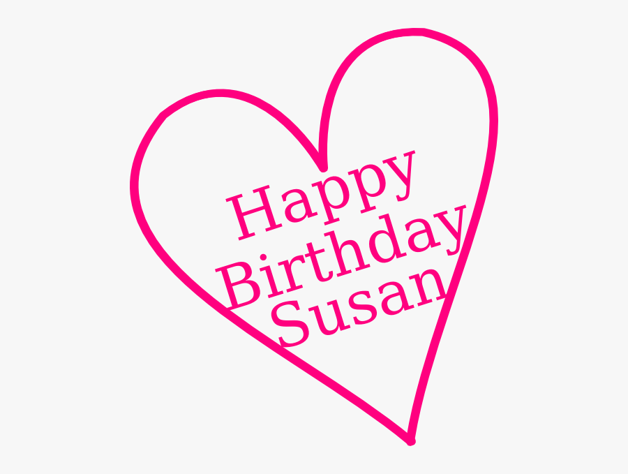 Happy Birthday Susan Clip Art, Transparent Clipart