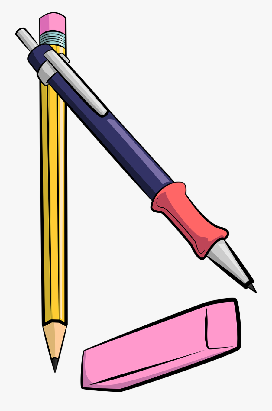 pencil and eraser
