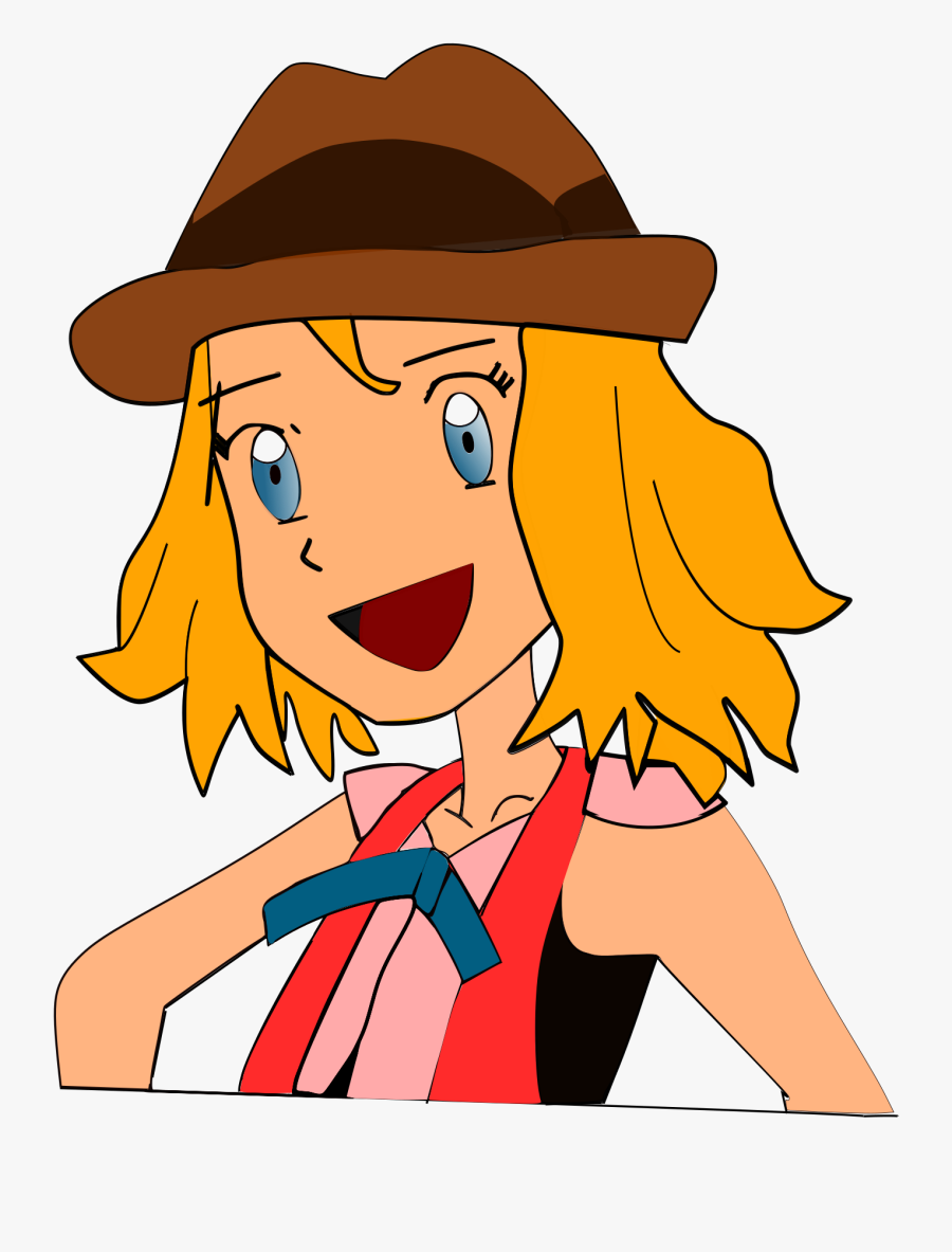 House On Hill Scene Color - Girl With Hat Cartoon, Transparent Clipart