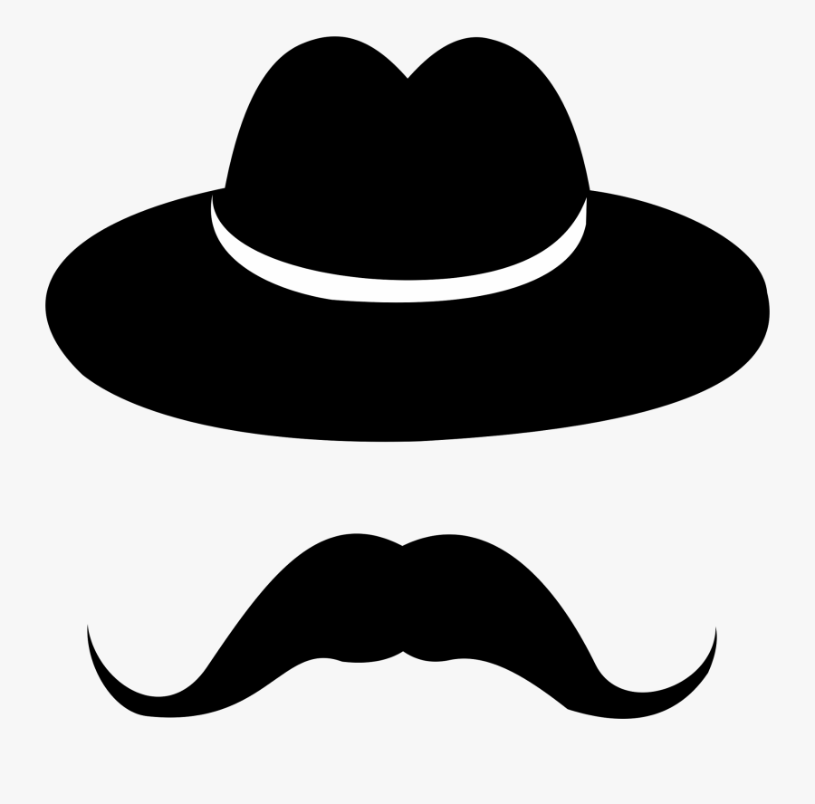 Top Hat Moustache Cowboy Hat - Hat Mustache, Transparent Clipart