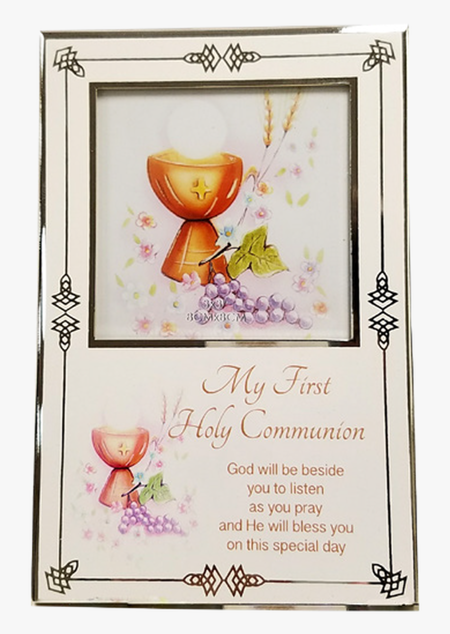 My First Holy Communion Frame With Saying - Eucharist Frames Png, Transparent Clipart