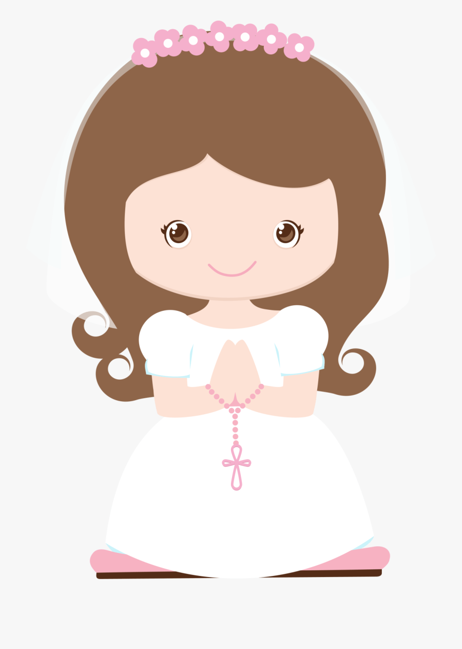 Communion Clipart Girl - Niña Primera Comunion Png, Transparent Clipart