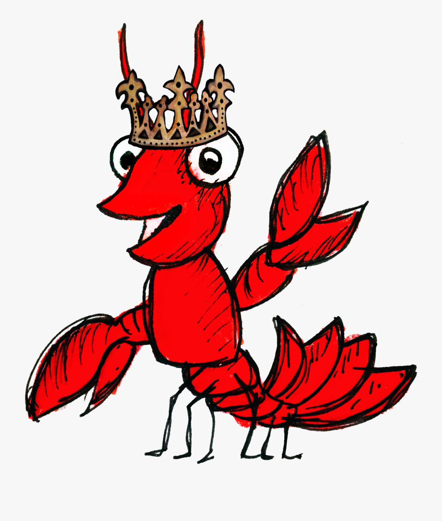 Crawfish With A Crown, Transparent Clipart