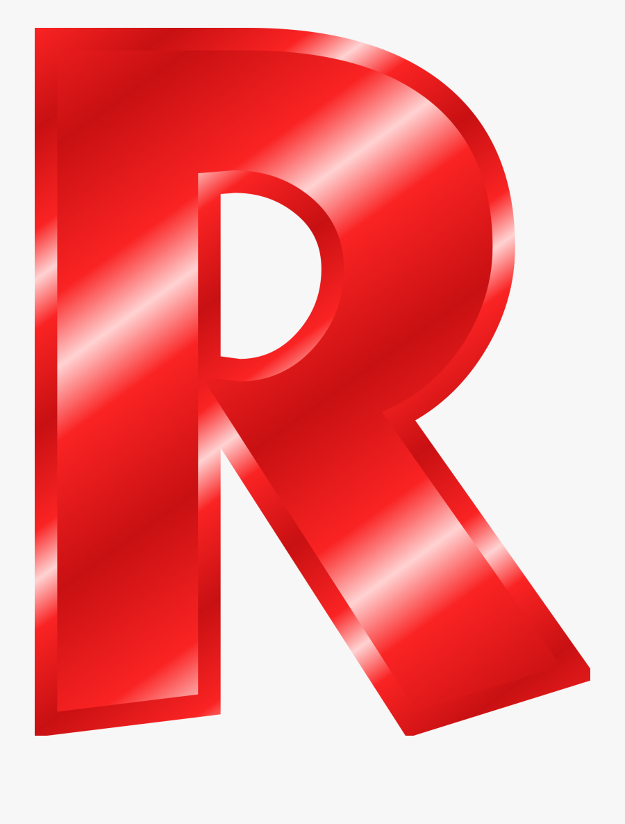 Free Clipart - Letter R Color Red, Transparent Clipart