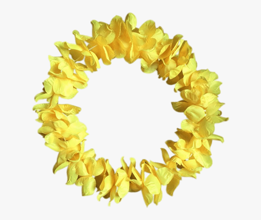Yellow Hawaiian Flower Necklace Clip Arts - Hawaiian Flower Necklace Png, Transparent Clipart