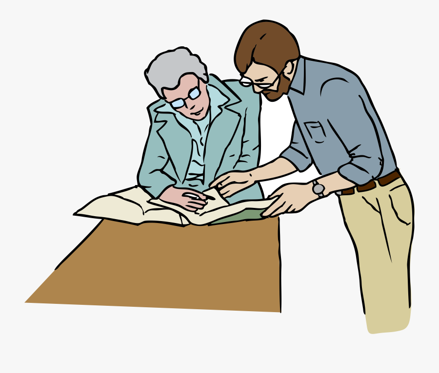 Clipart Reference Desk - Working In Office Clip Art, Transparent Clipart