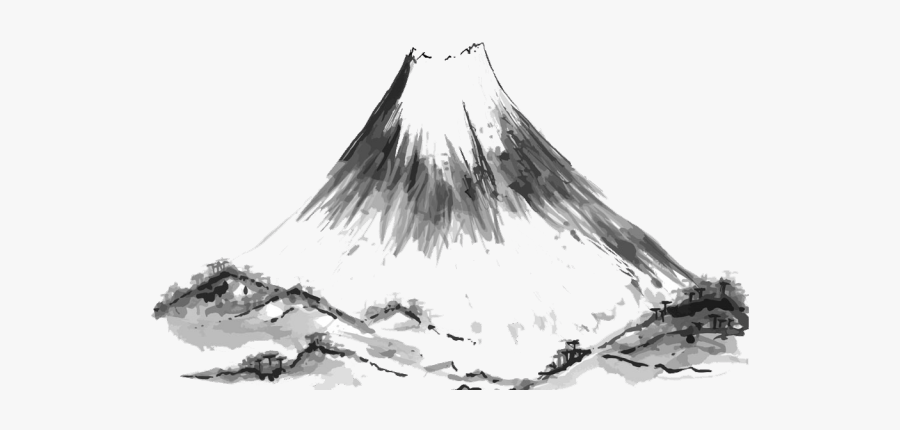 Draw A Mountain From Japan Free Transparent Clipart 