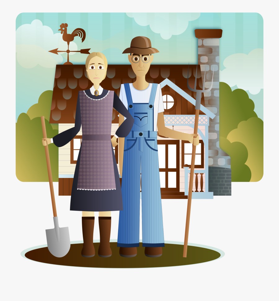 Farmers Man And Woman, Transparent Clipart