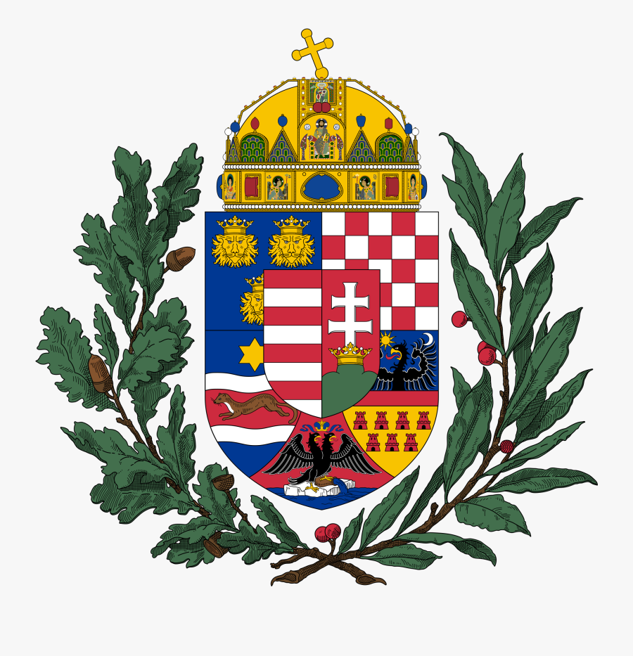 Transparent Olive Branch Clipart - Hungary Coat Of Arms Crown, Transparent Clipart