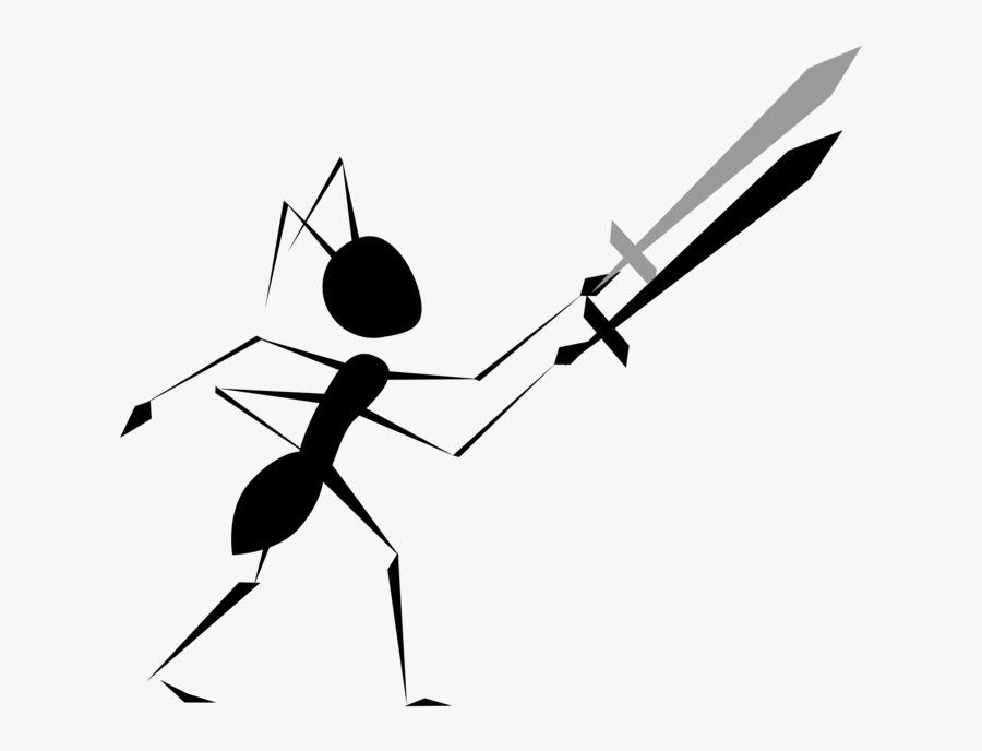 Angle,area,monochrome Photography - Warrior Ant Clipart, Transparent Clipart