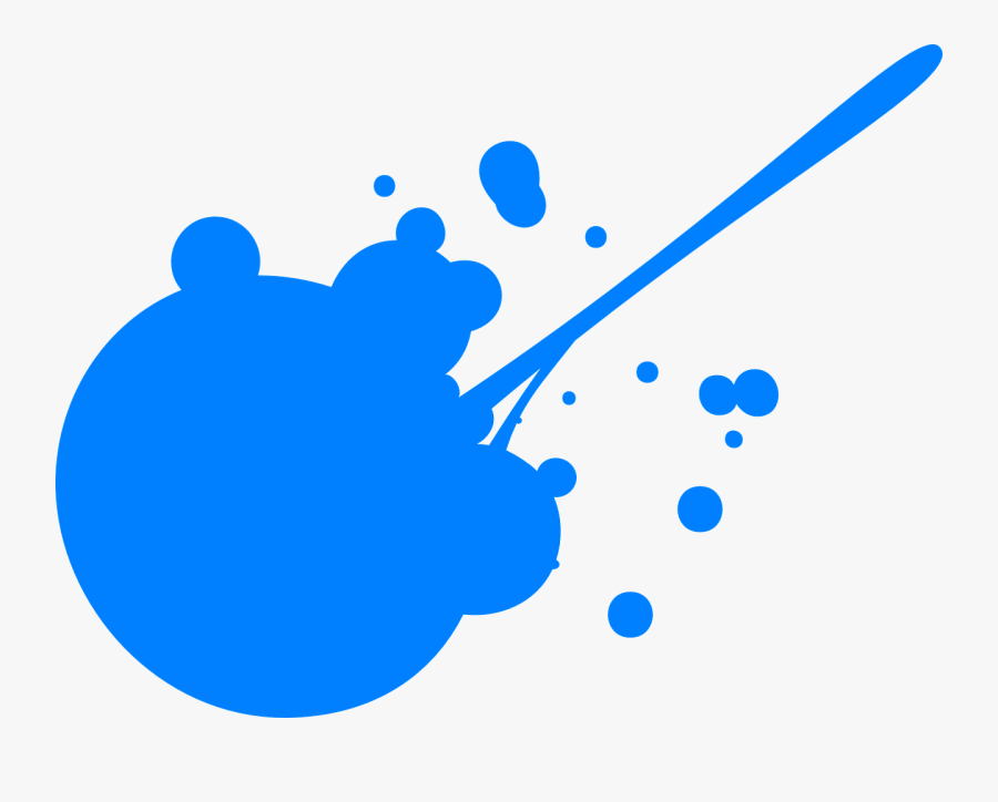 Splatter, Paint, Colors, Arts, Blue - Paint Splat Transparent Background, Transparent Clipart